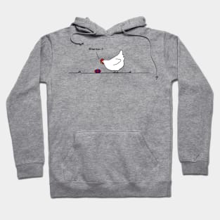 Confused chicken with Easter egg Hoodie